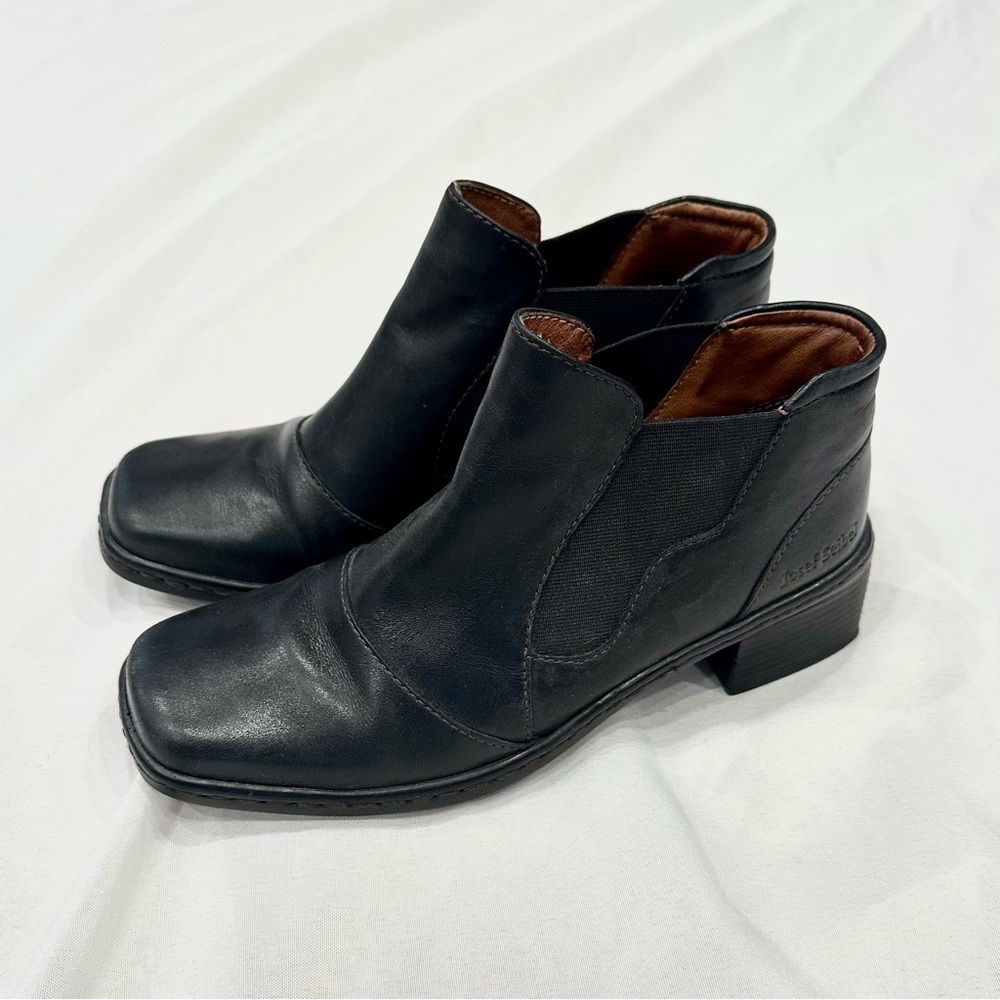Josef Seibel Black Heeled Booties